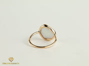 Baroque Pearl Ring | 5 Carat White Pearl | Solid Gold | Engagement Ring -