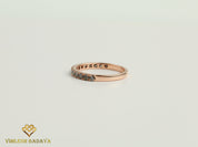 Gray Diamond Wedding Band | Salt & Pepper Diamond | Thin Stacking Ring | Half Eternity Ring -