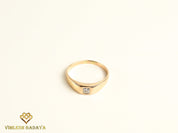 GIA Men's Wedding Band | Diamond Signet Ring | Certified Princess Cut Diamond -