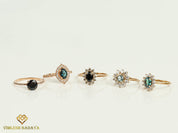 Alexandrite Halo Engagement Ring | Color Change Chatham Alexandrite Ring | Promise Ring -