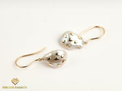 Handmade Baroque Pearl Drop Earrings | Solid Gold Dangle Earrings | Everyday Pearl Earrings Gift for Her -