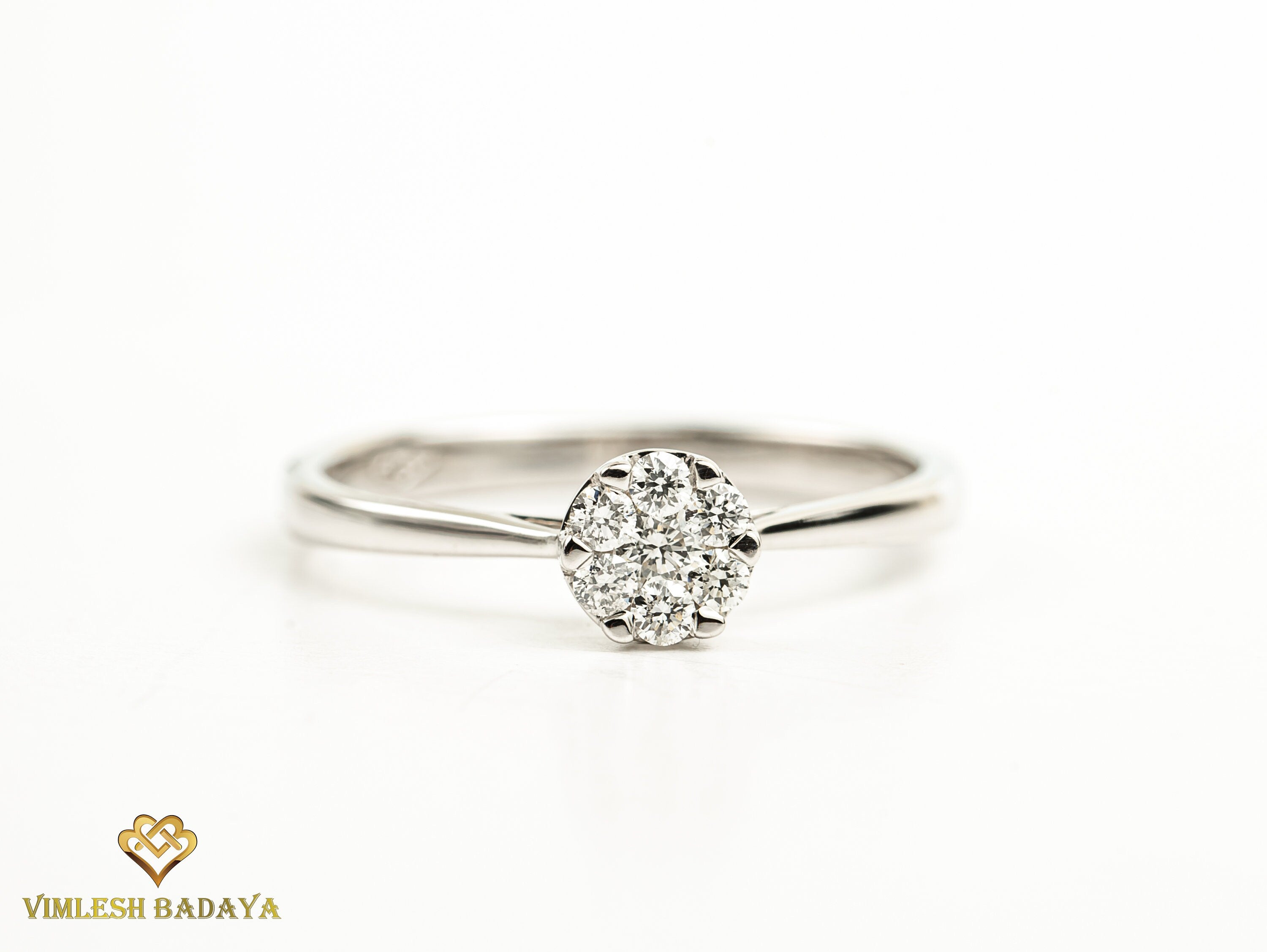 Lab Grown Diamond Engagement Ring | Illusion Setting | Promise Ring -