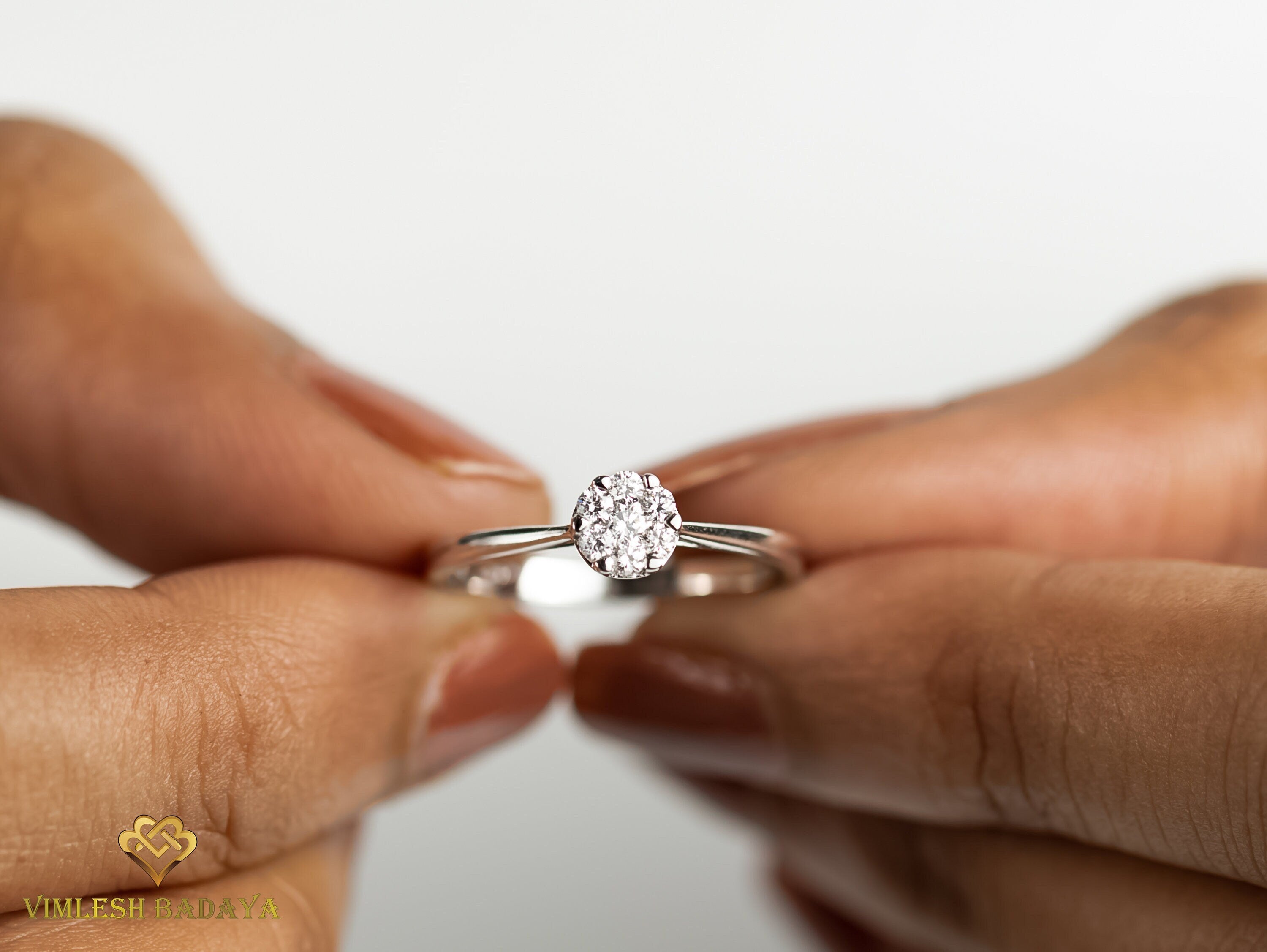 Lab Grown Diamond Engagement Ring | Illusion Setting | Promise Ring -