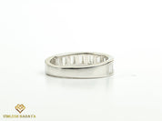1 Carat Diamond Baguette Wedding Band | Minimalist Thin Diamond Wedding Ring -