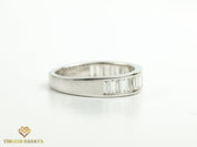 1 Carat Diamond Baguette Wedding Band | Minimalist Thin Diamond Wedding Ring -