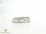 1 Carat Diamond Baguette Wedding Band | Minimalist Thin Diamond Wedding Ring -