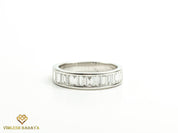 1 Carat Diamond Baguette Wedding Band | Minimalist Thin Diamond Wedding Ring -