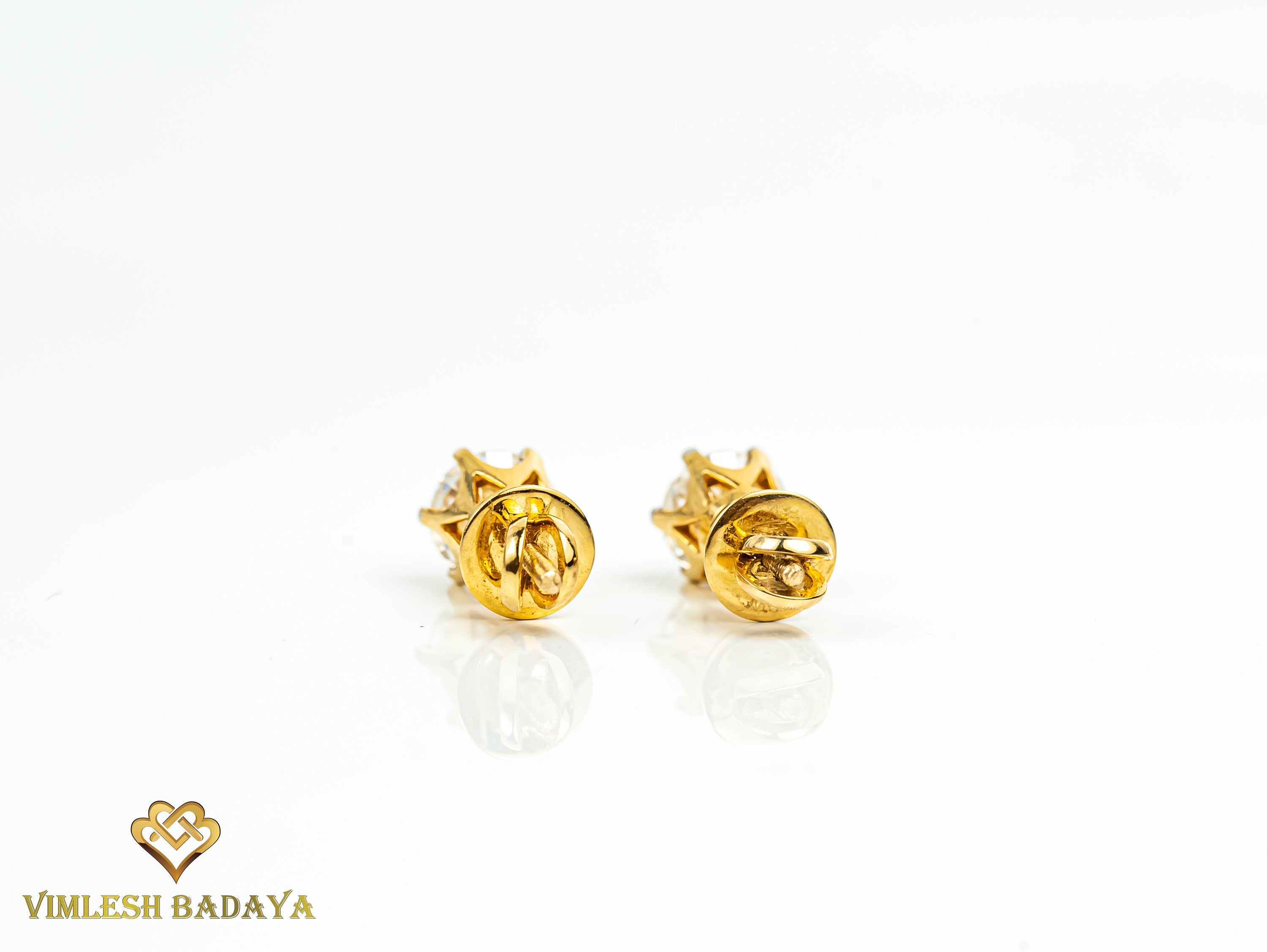 2 TCW Certified Diamond Stud Earrings | Solid Gold 2 Carat Round Diamond Studs | Elegant Diamond Earrings -