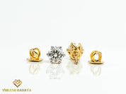 2 TCW Certified Diamond Stud Earrings | Solid Gold 2 Carat Round Diamond Studs | Elegant Diamond Earrings -