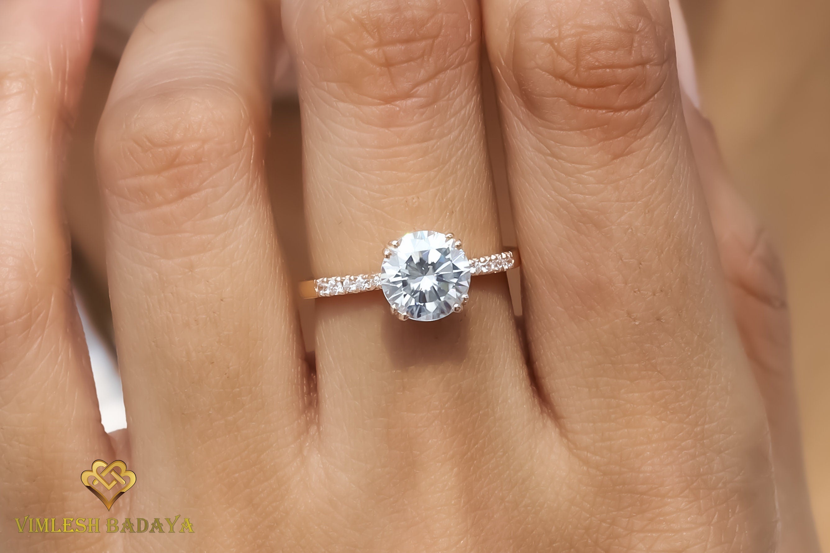 GIA Diamond Engagement Ring | 2 Carat Solitaire Diamond Ring | Engagement & Wedding Ring -