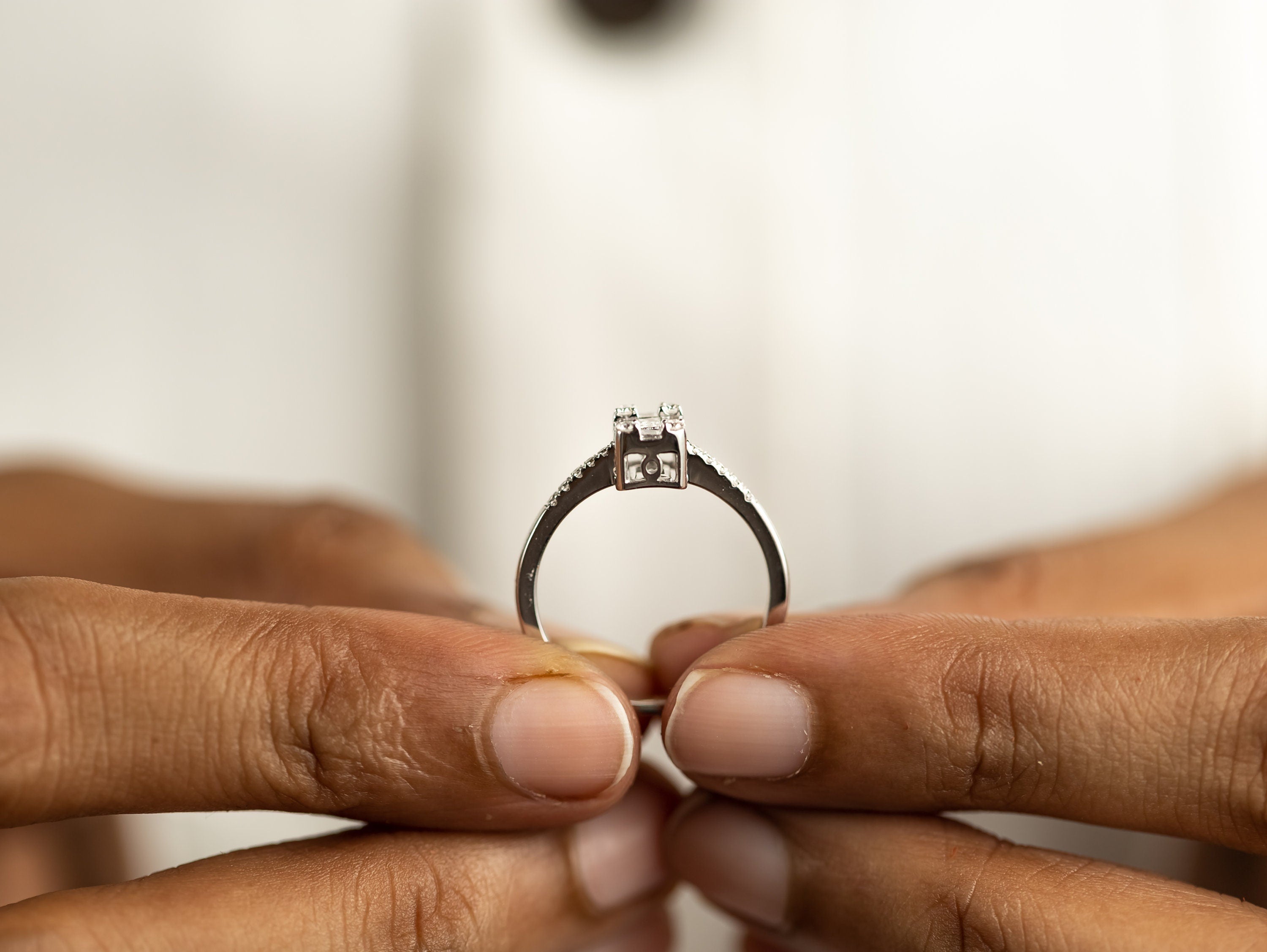Lab-Grown Diamond Baguette Ring | E F VS Diamond Engagement Ring | Statement Promise Ring -