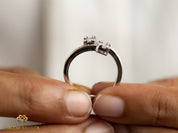 Illusion Setting Diamond Engagement Ring | Baguette Cut & Adjustable Statement Ring | G VS Diamond -