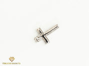 Natural Diamond Cross Pendant | Baguette Princess Cut Jesus Crucifix Pendant | Illusion Setting Religious Pendant -