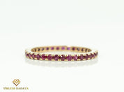 Ruby Wedding Ring | Ruby Stacking Ring | July Birthstone Engagement Ring | Natural Ruby Band -