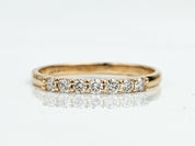 2mm Diamond Wedding Band | Minimalist Stacking Ring, Half Eternity Diamond Ring for Her -