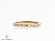 1.5mm Diamond Wedding Band | Minimalist Stacking Ring | Half Eternity Diamond Ring for Her -