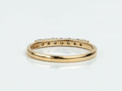 2mm Diamond Wedding Band | Minimalist Stacking Ring, Half Eternity Diamond Ring for Her -