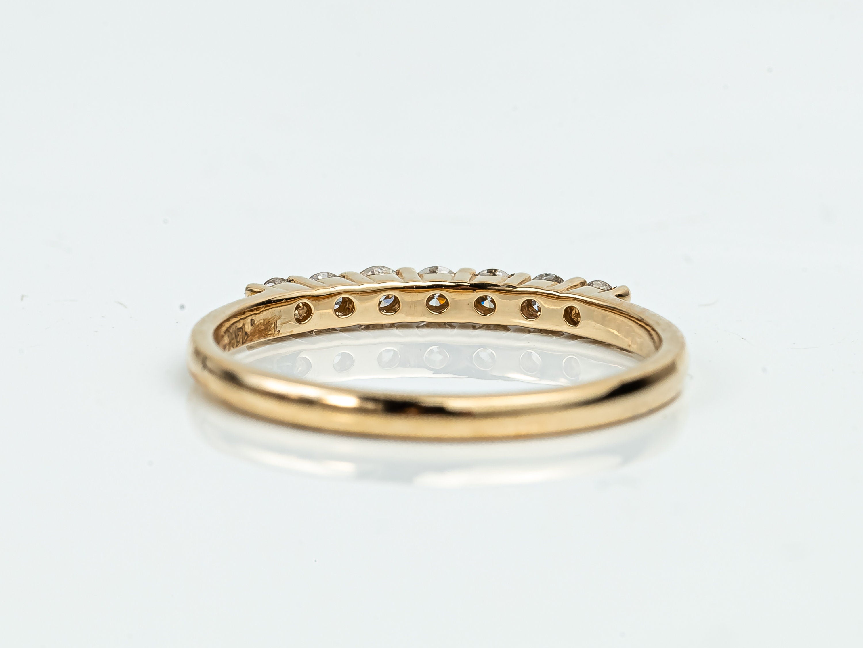 2mm Diamond Wedding Band | Minimalist Stacking Ring, Half Eternity Diamond Ring for Her -