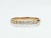 2mm Diamond Wedding Band | Minimalist Stacking Ring, Half Eternity Diamond Ring for Her -