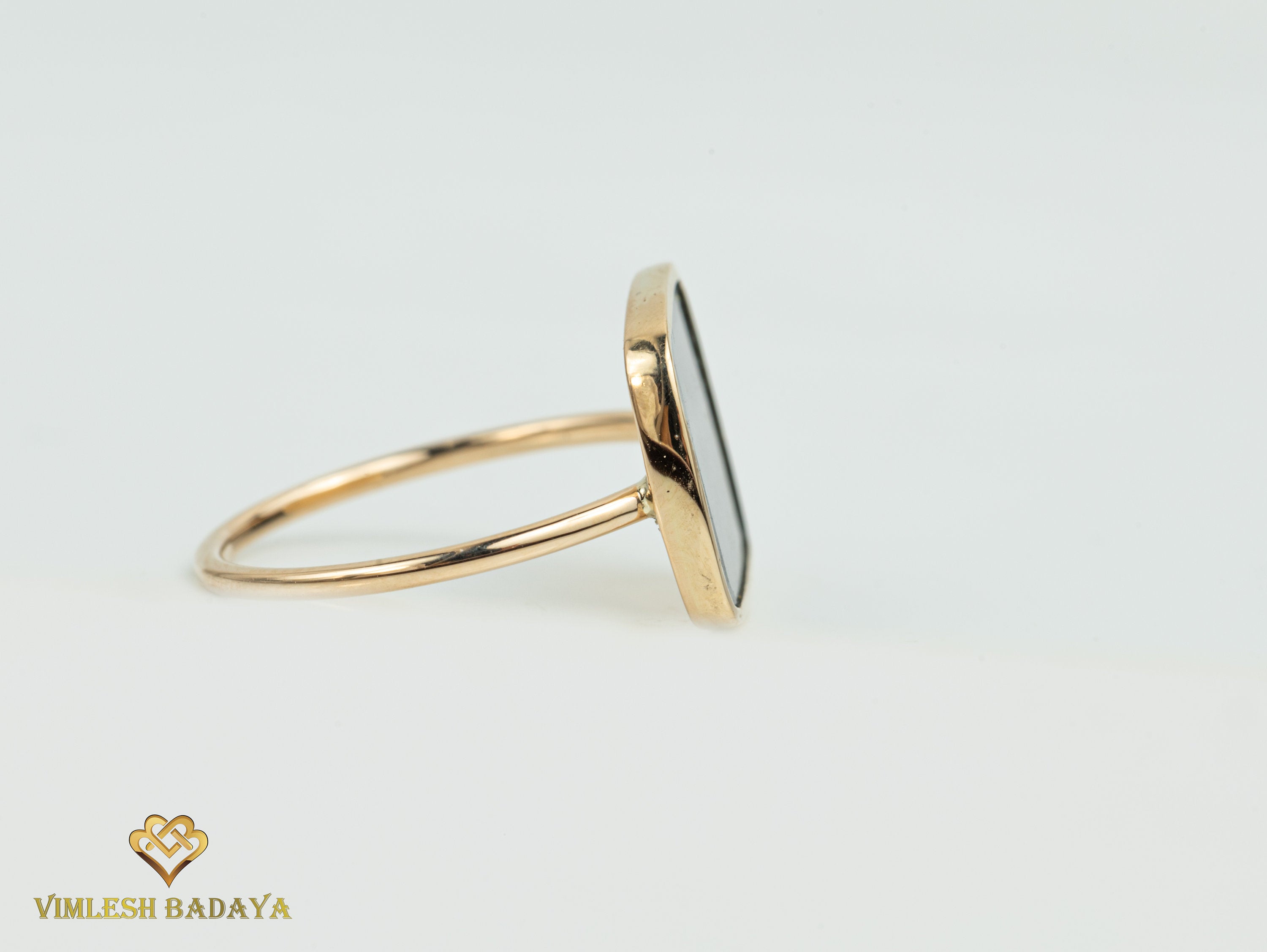 1 ct Slice Gray Diamond Ring | Salt & Pepper Polki Diamond, Unique Engagement Ring, Gift for Her -