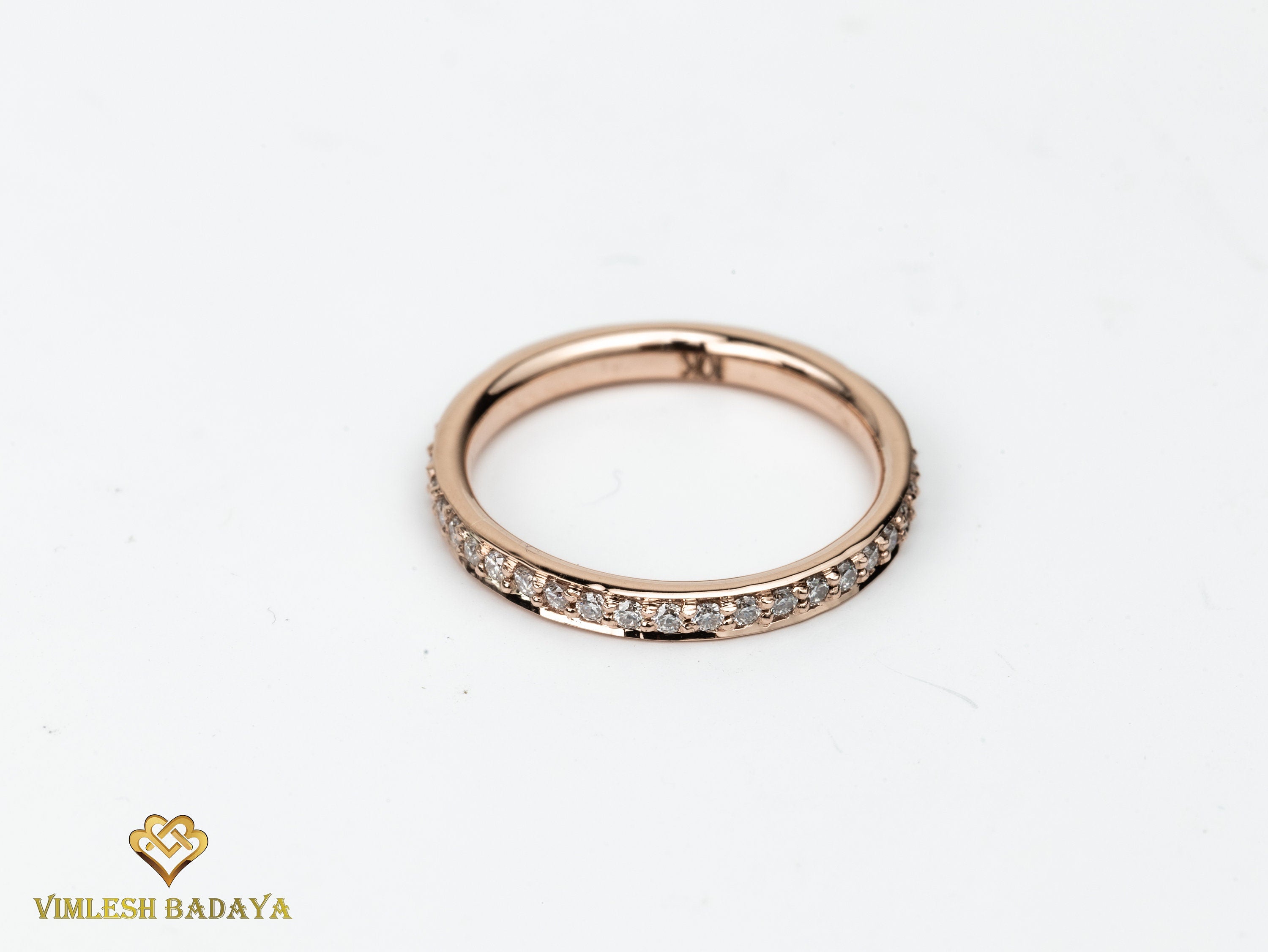 Full Eternity Diamond Wedding Band | Minimalist 1.5mm Diamond Ring for Her -