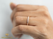 Full Eternity Diamond Wedding Band | Minimalist 1.5mm Diamond Ring for Her -