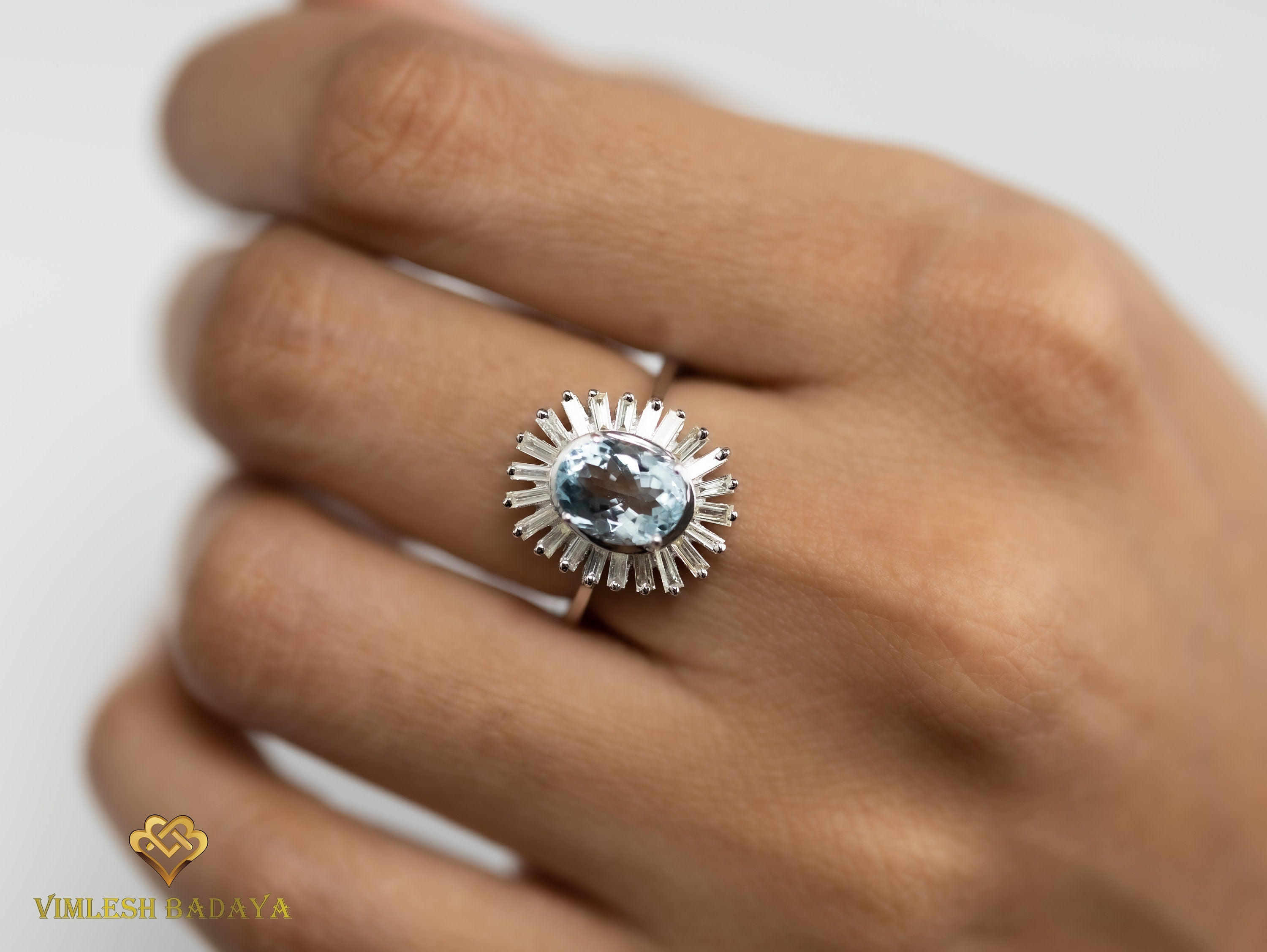Solid Gold Diamond Om Ring | Om Jewelry with Diamonds | Religious Gift Ring -