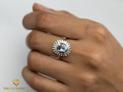 Solid Gold Diamond Om Ring | Om Jewelry with Diamonds | Religious Gift Ring -