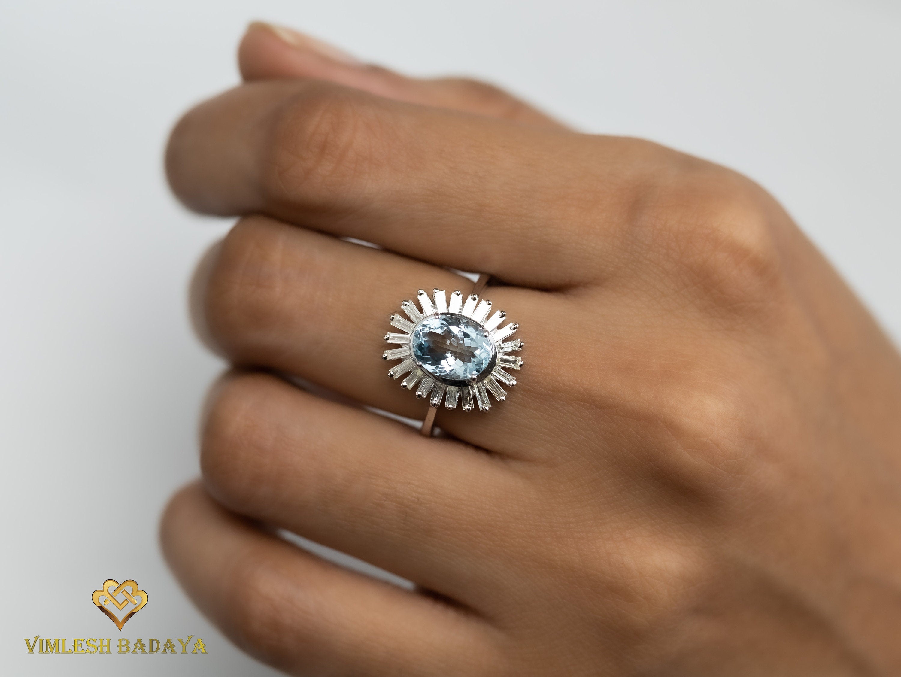 Solid Gold Diamond Om Ring | Om Jewelry with Diamonds | Religious Gift Ring -